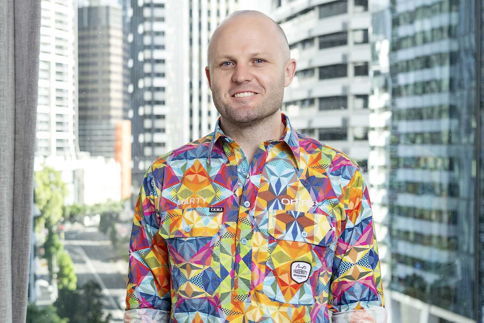 Marty Lewis from Optex in Brisbane